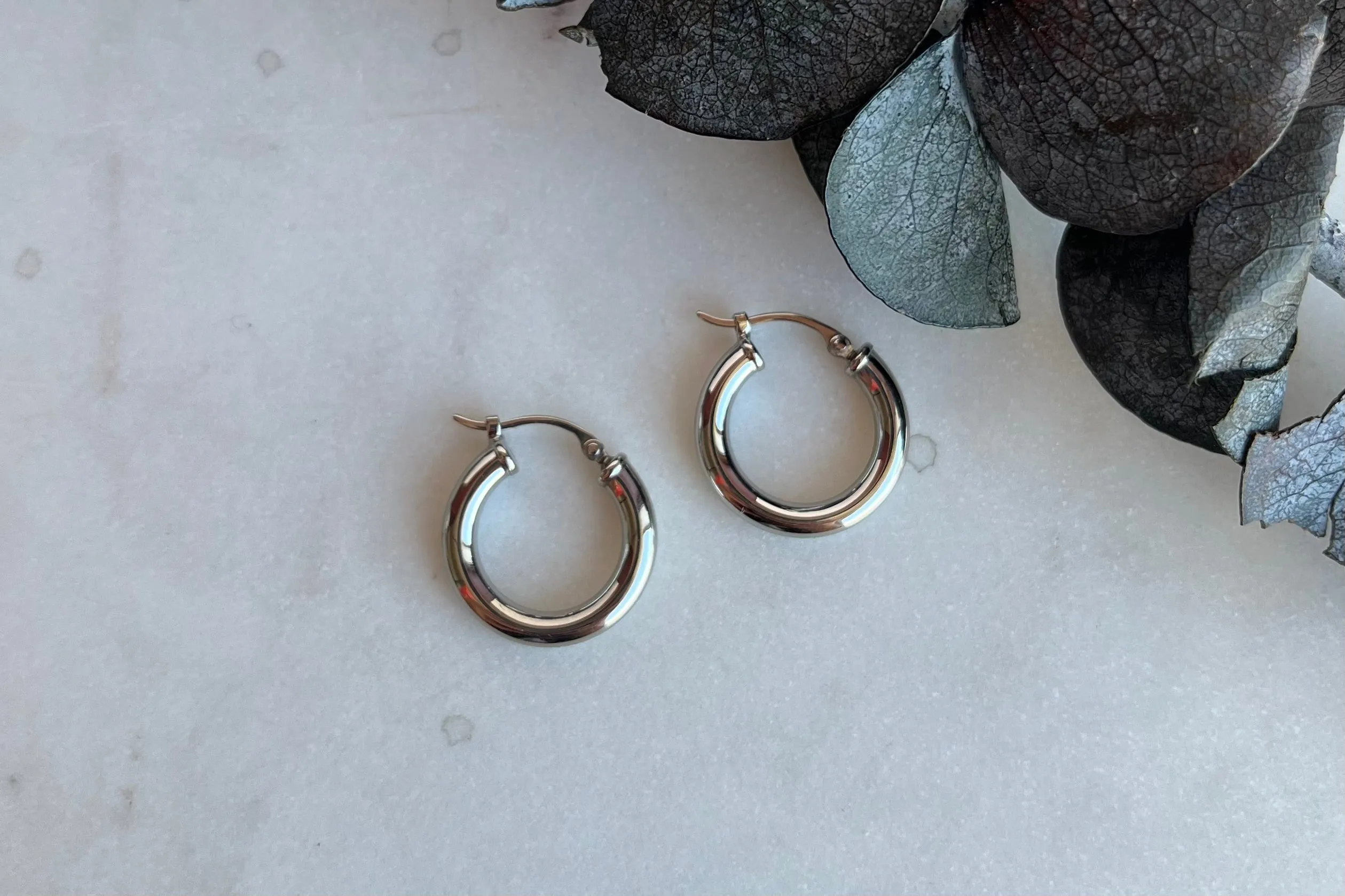 Sterling Silver 18mm Hoops