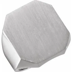 Sterling Silver 22x20 mm Octagon Signet Ring