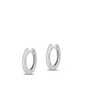 Sterling Silver Beautiful Classic Hoop High Polished Earrings 925 New