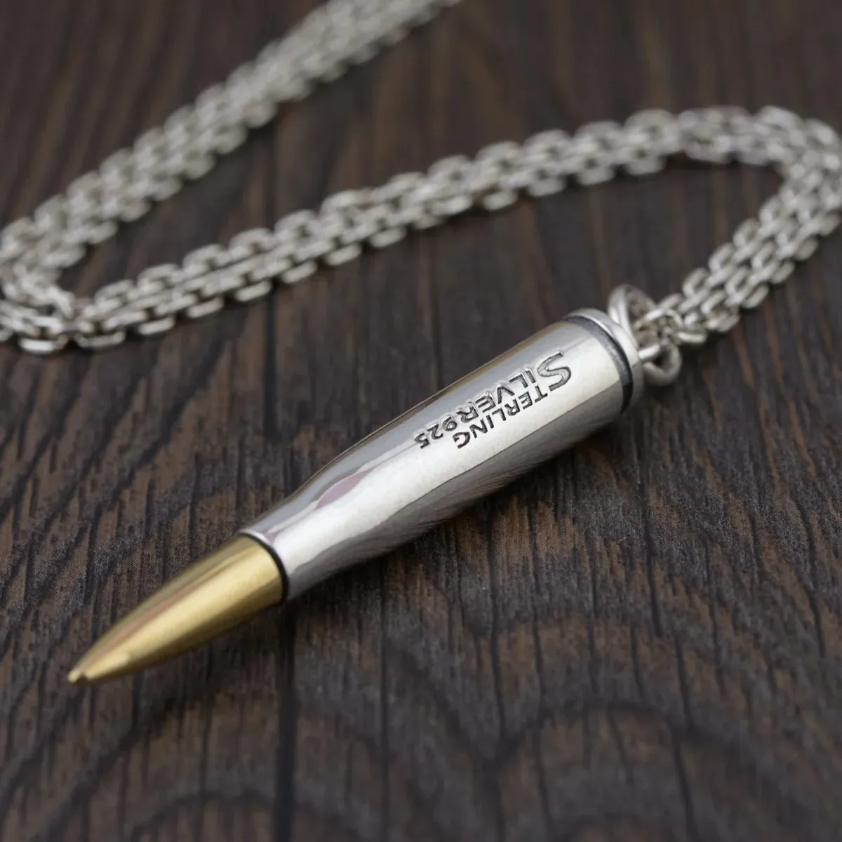 Sterling Silver Bullet Style Pendant Silver & Gawu Box Key Chain