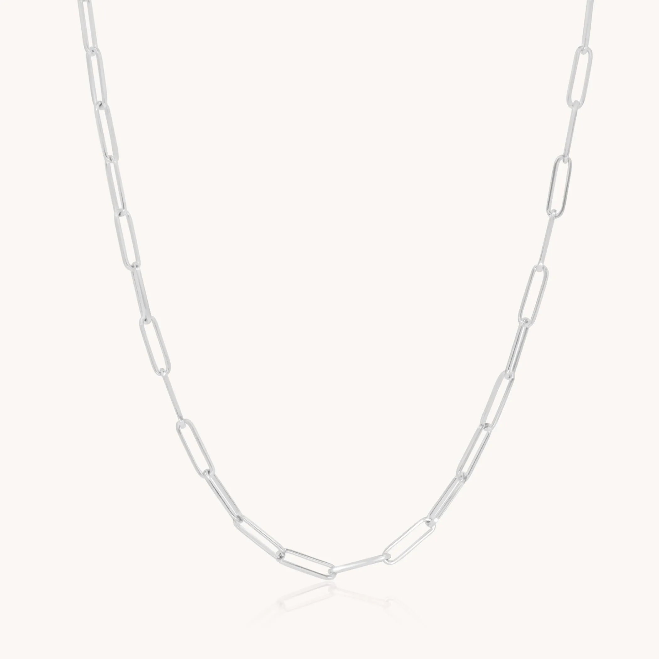 Sterling Silver Classic Paperclip Chain Necklace