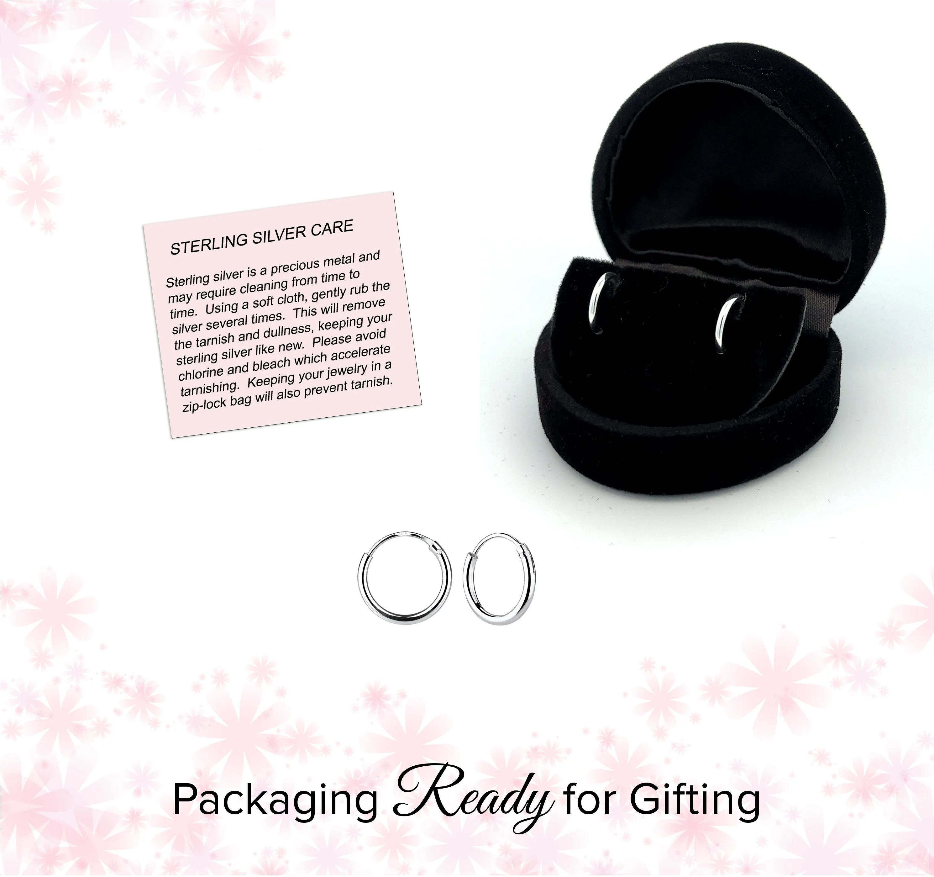 Sterling Silver Endless Hoop Earring 10mm