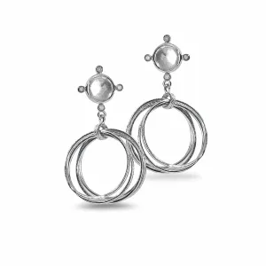 Sterling Silver Front Facing Small Hoop Earrings
