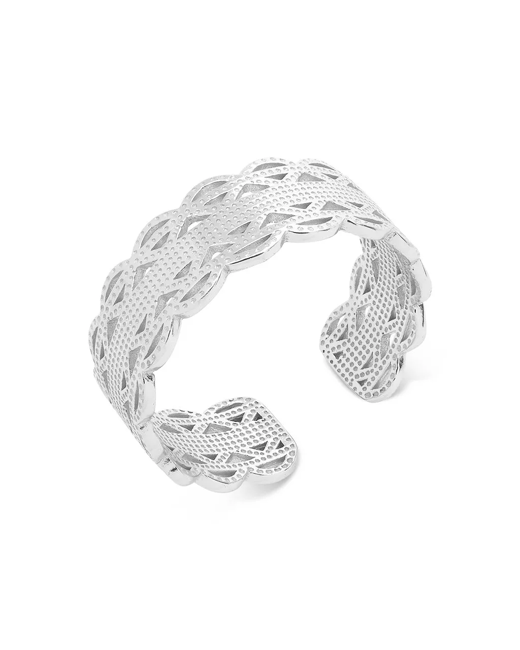 Sterling Silver Intertwined Band Ring