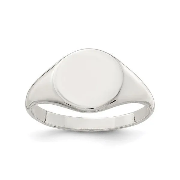 Sterling Silver Ladies High Polished Signet Ring