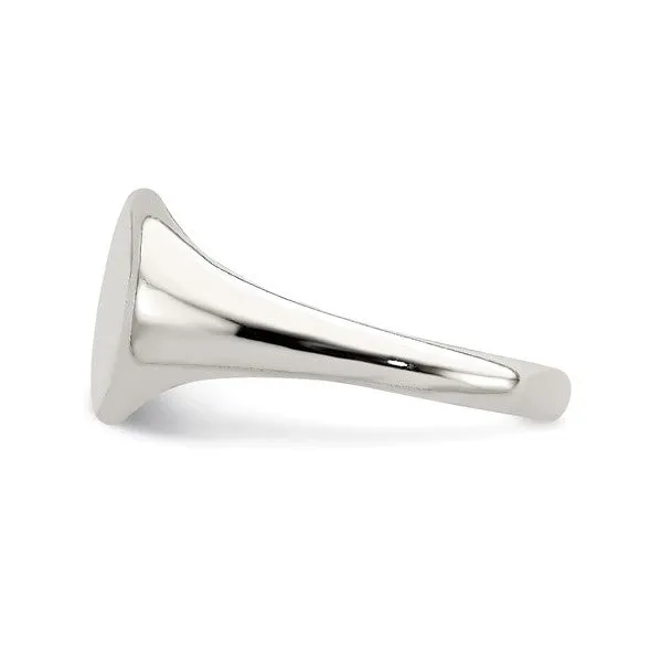 Sterling Silver Ladies High Polished Signet Ring