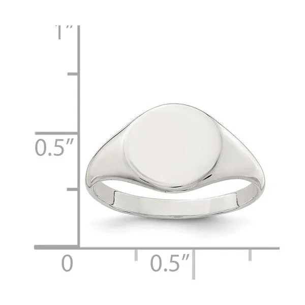 Sterling Silver Ladies High Polished Signet Ring