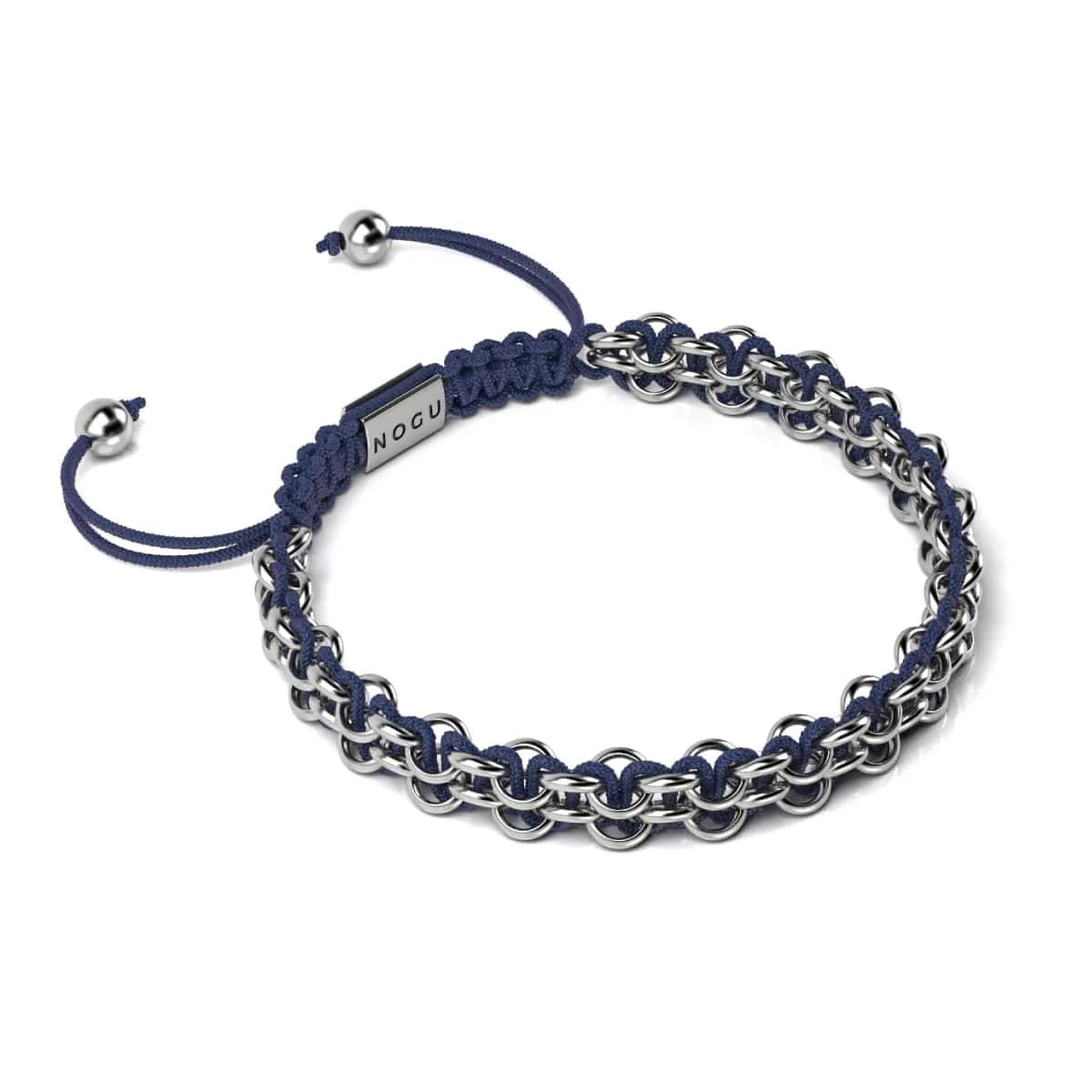 Sumatran Elephant Links | Mini Kismet Bracelet | Blue x Silver