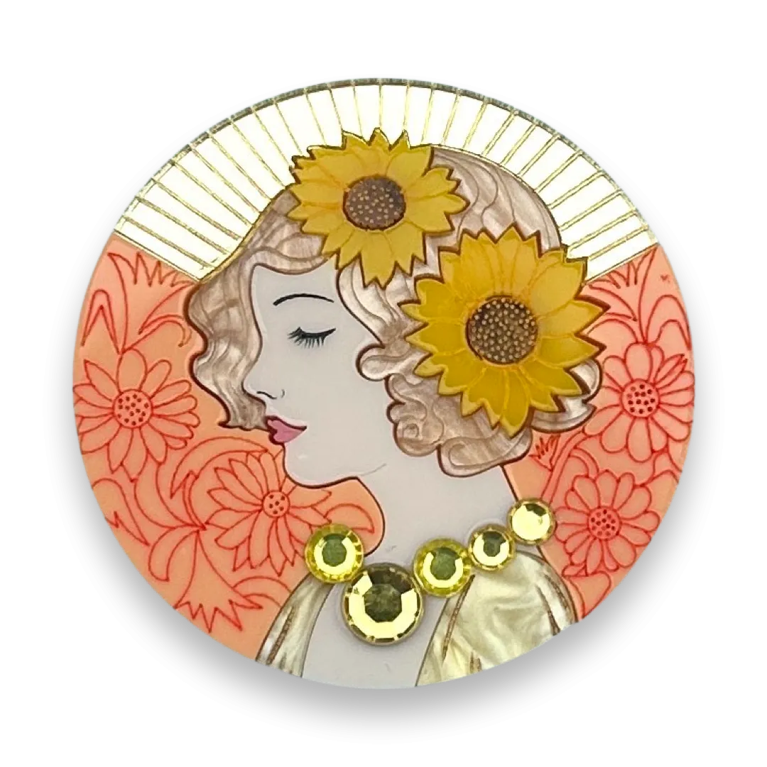 Sunflower muse🌻 - brooch - Set of 2