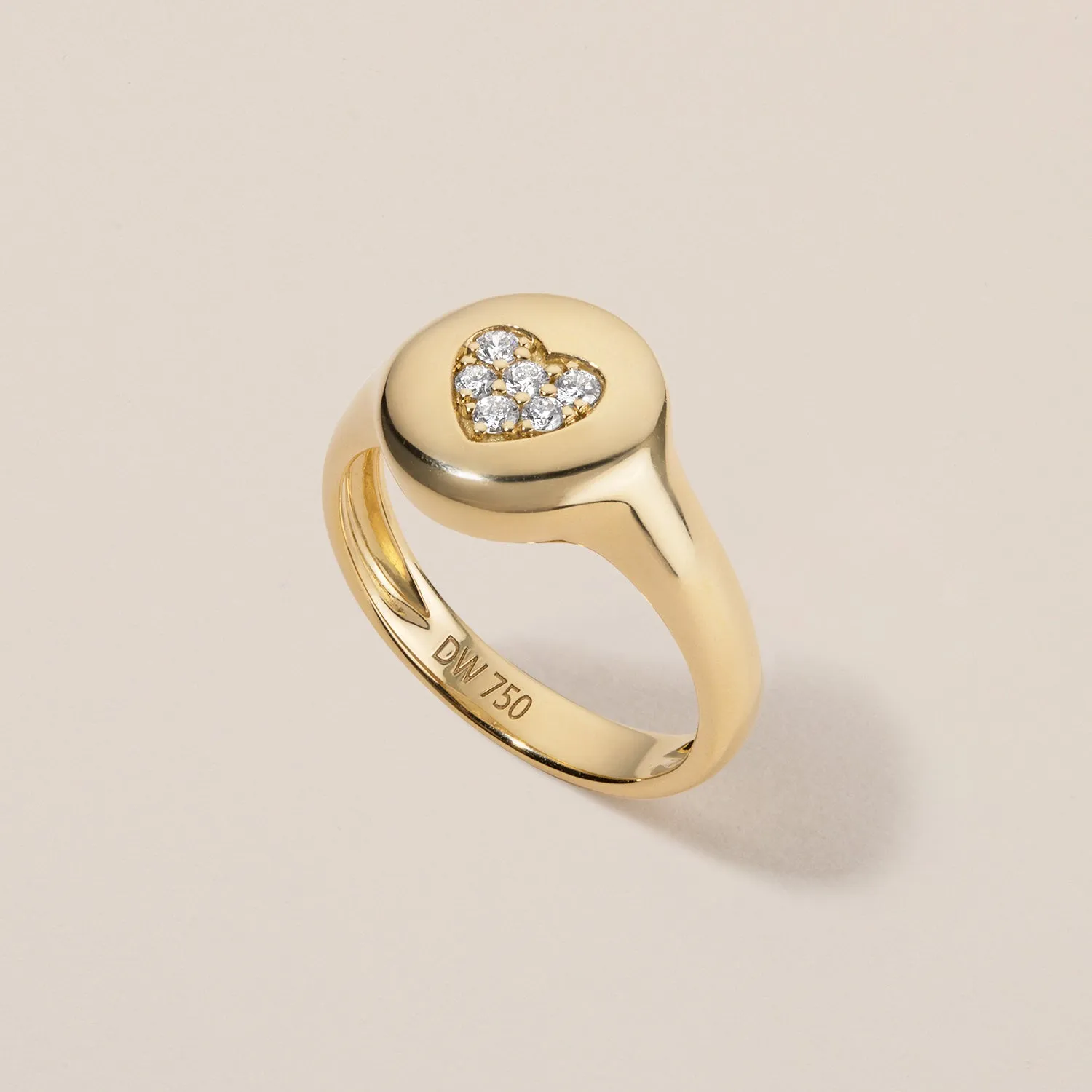 Sweetheart Pinky Ring | Diamonds