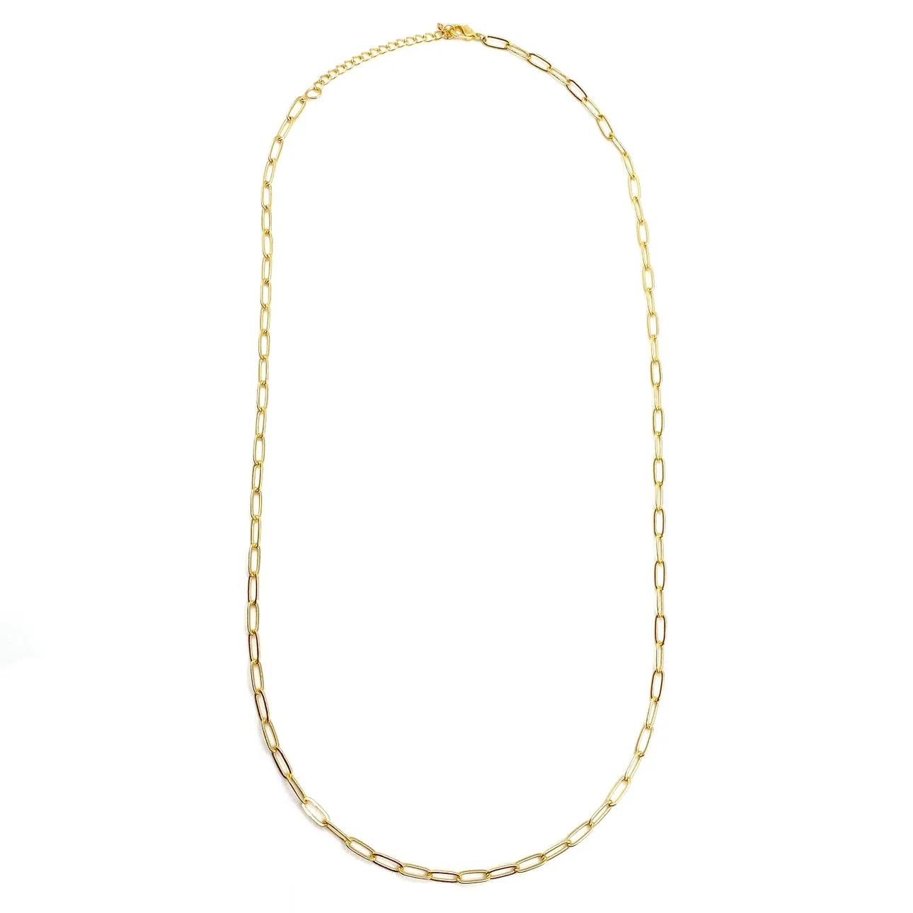 Swing Paperclip Necklace - Gold