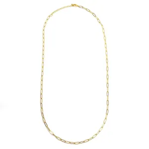Swing Paperclip Necklace - Gold