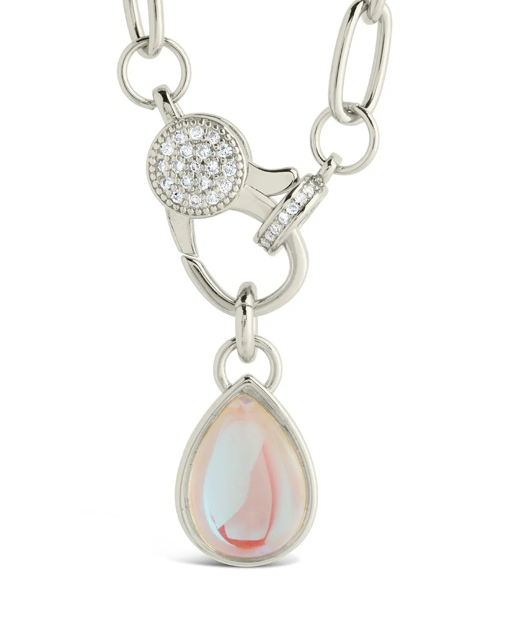 Tay Moonstone Charm & Chain Necklace