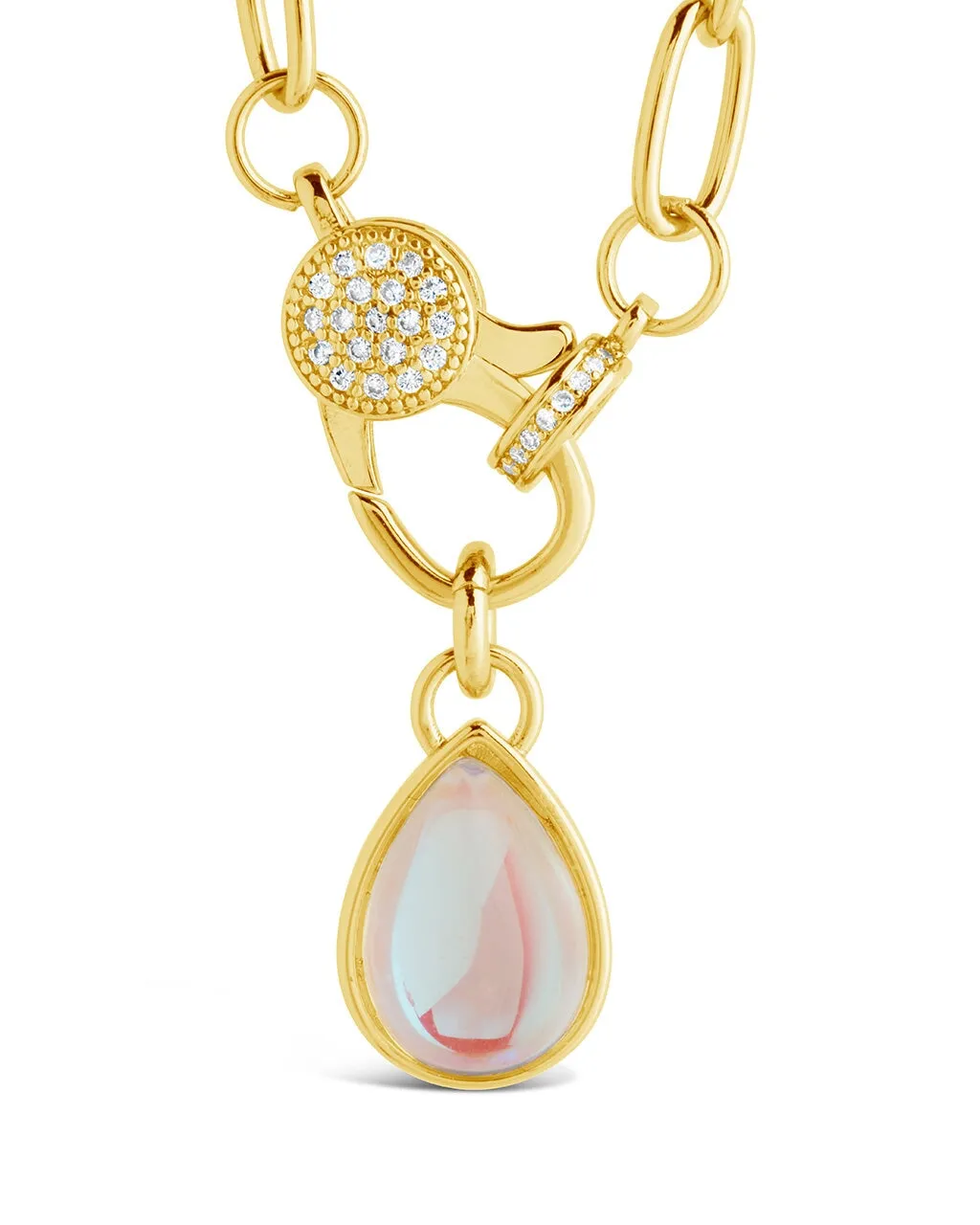Tay Moonstone Charm & Chain Necklace