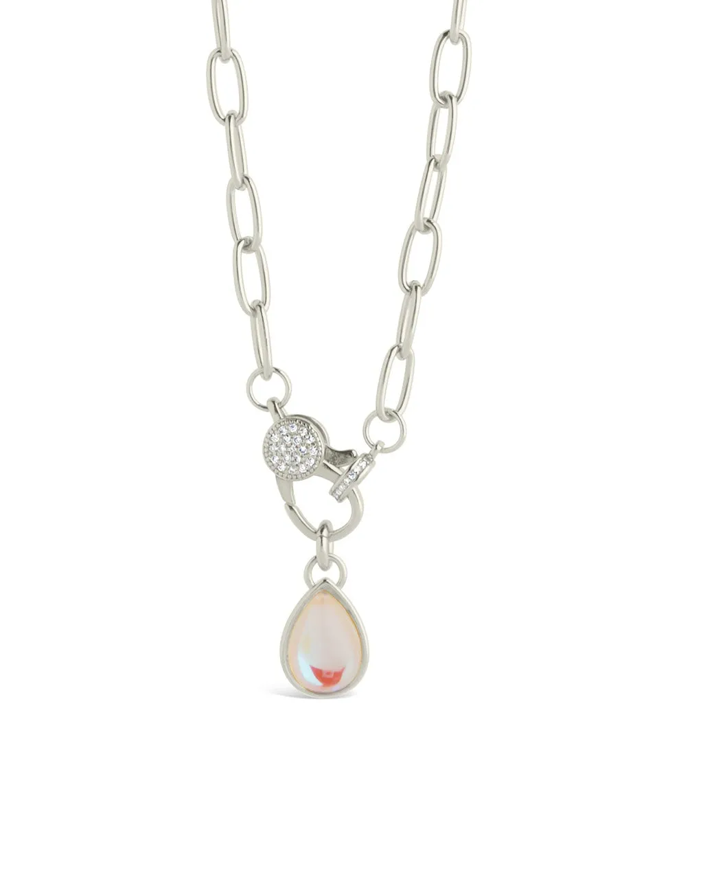 Tay Moonstone Charm & Chain Necklace