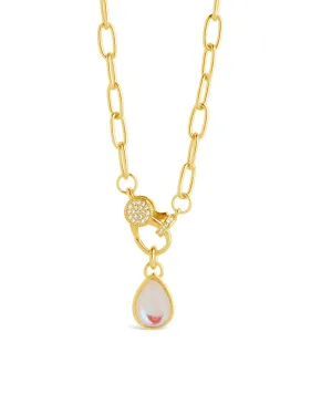 Tay Moonstone Charm & Chain Necklace
