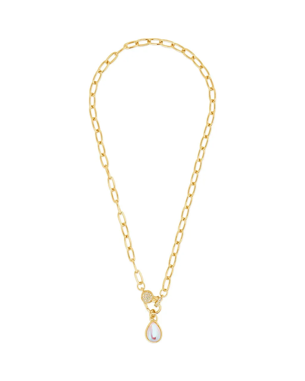 Tay Moonstone Charm & Chain Necklace