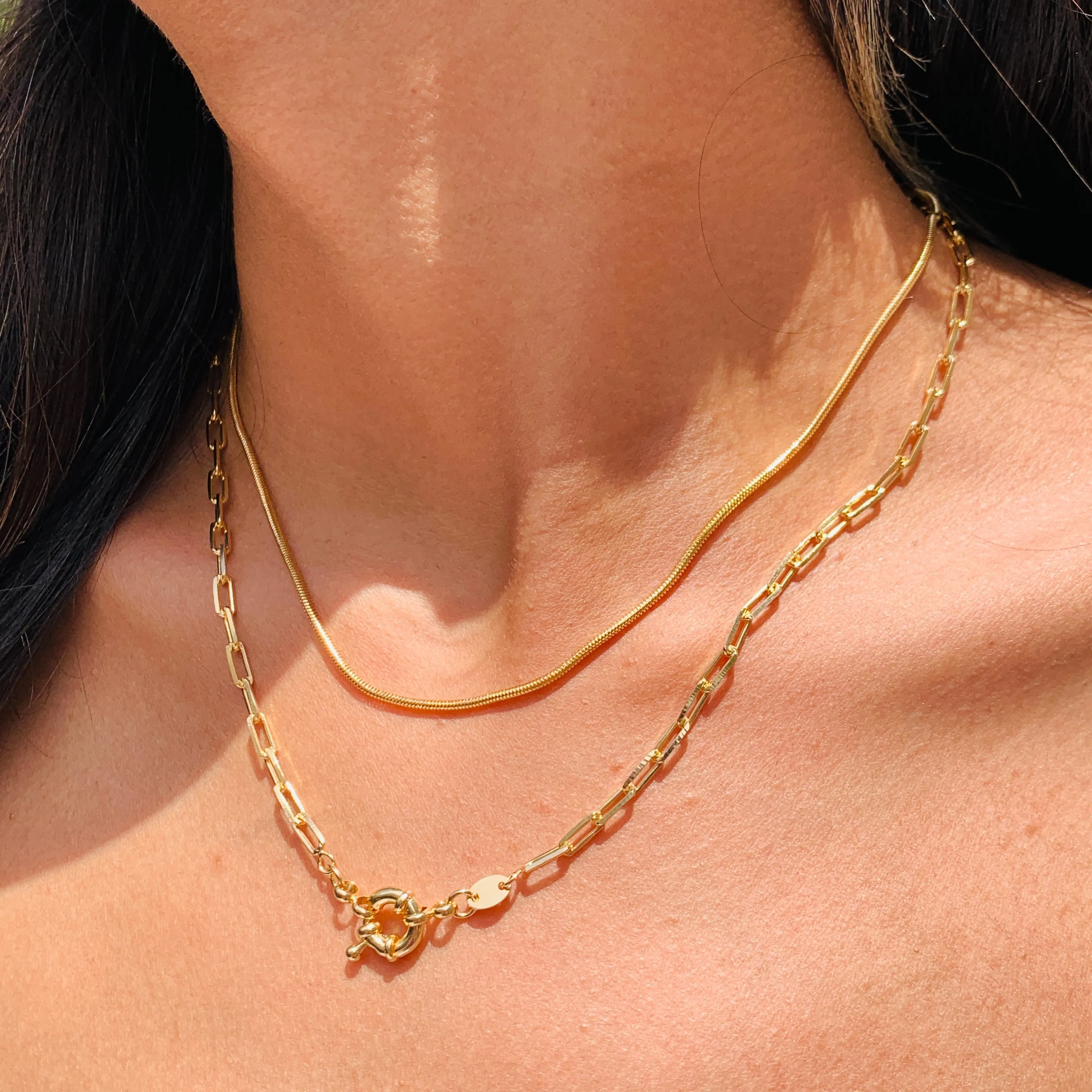 Taylor Bolt Paperclip Necklace