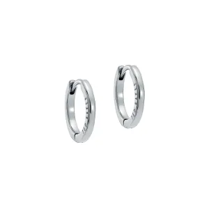 ted baker crisele: logo hoop earrings (14mm) silver tone