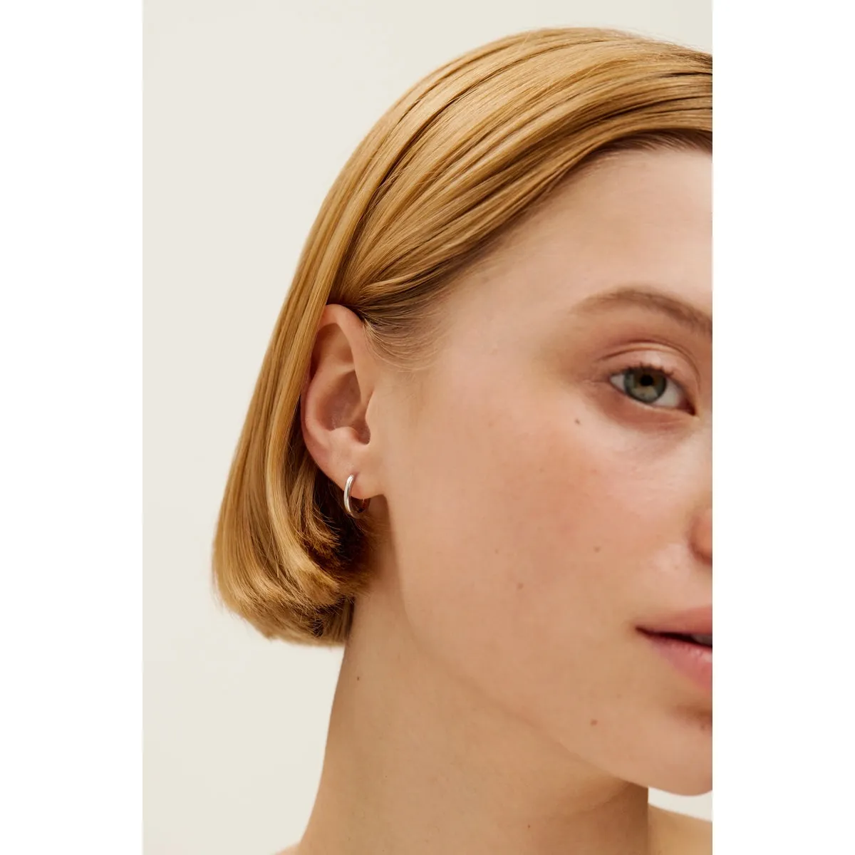 ted baker crisele: logo hoop earrings (14mm) silver tone