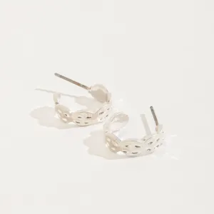 Textured Hoop Stud Buds Earrings