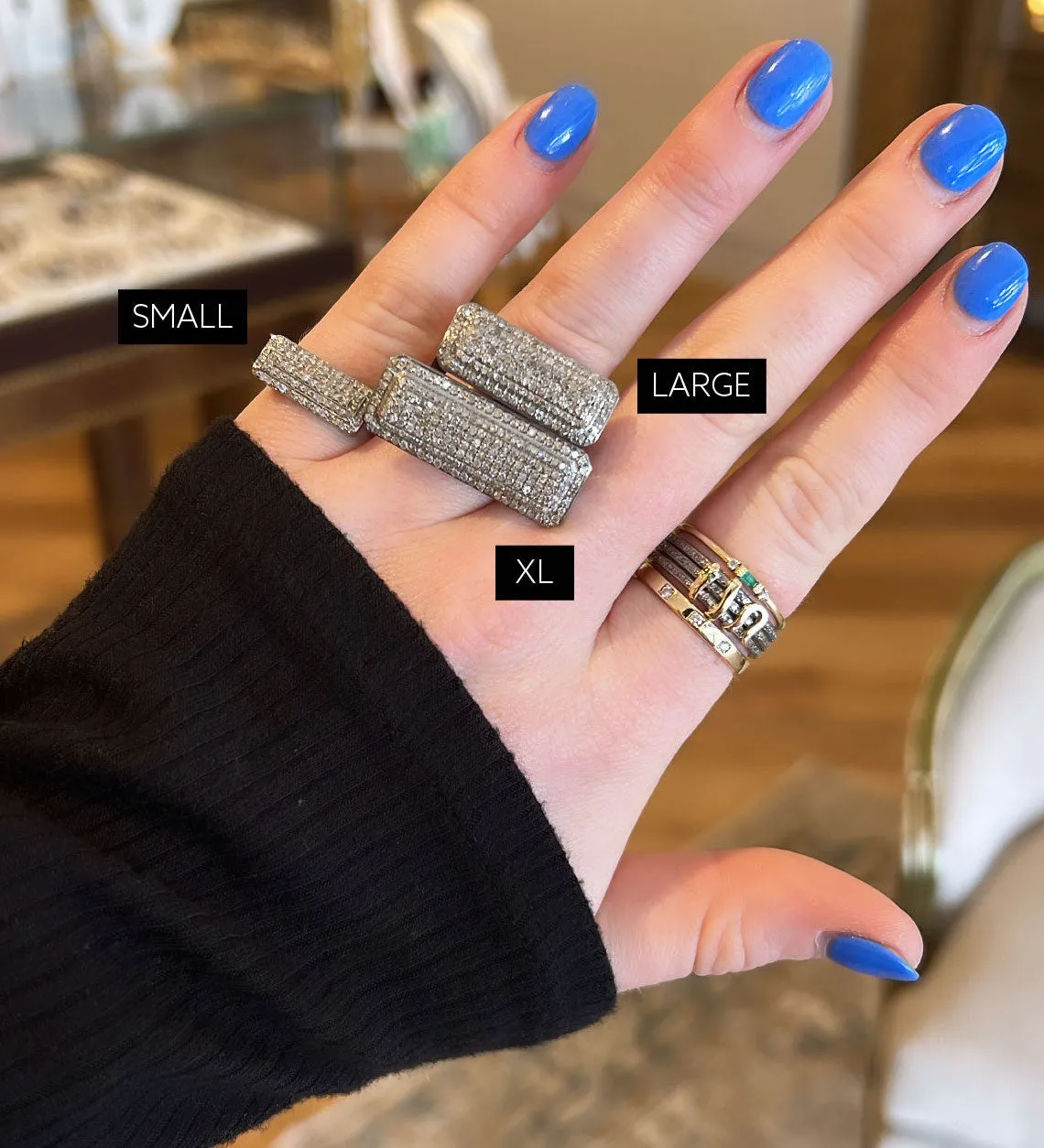 The Large Landa Stack Ring