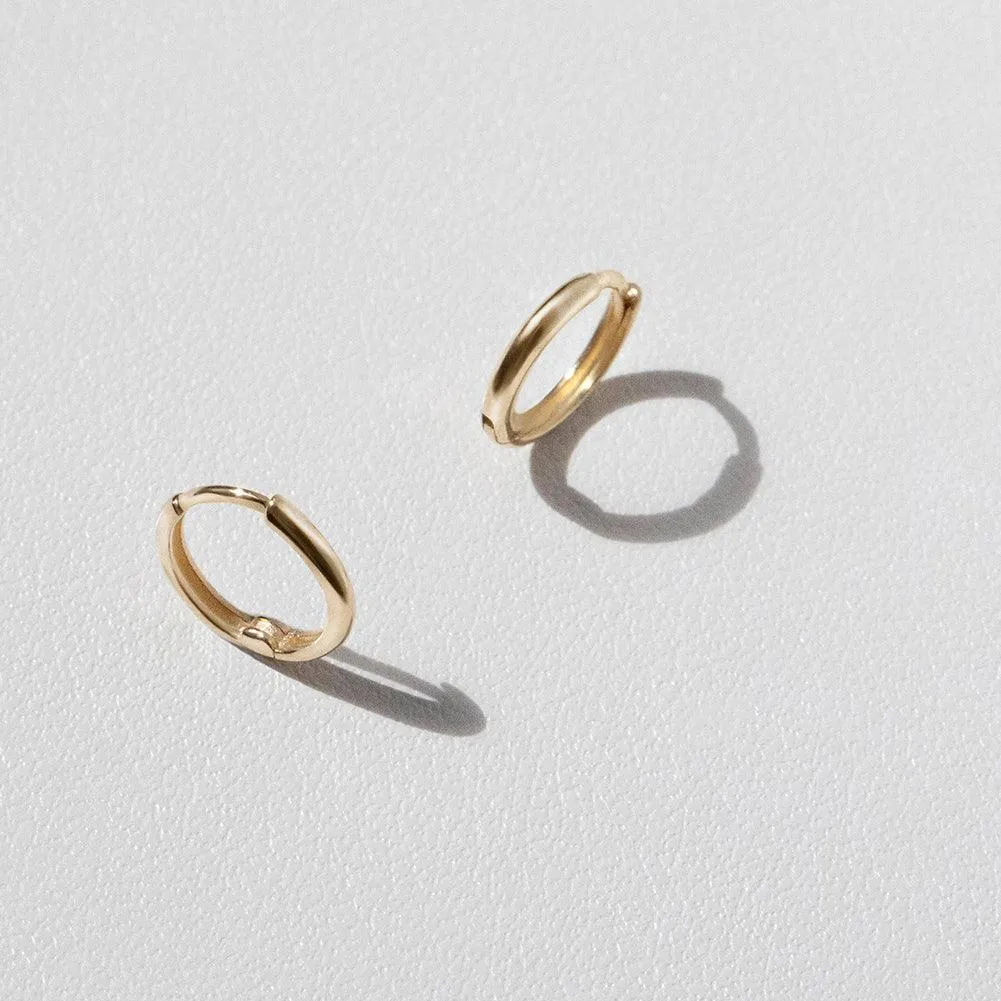 The Perfect Tiny Hoop 14k Gold Plated Baby Children Earrings