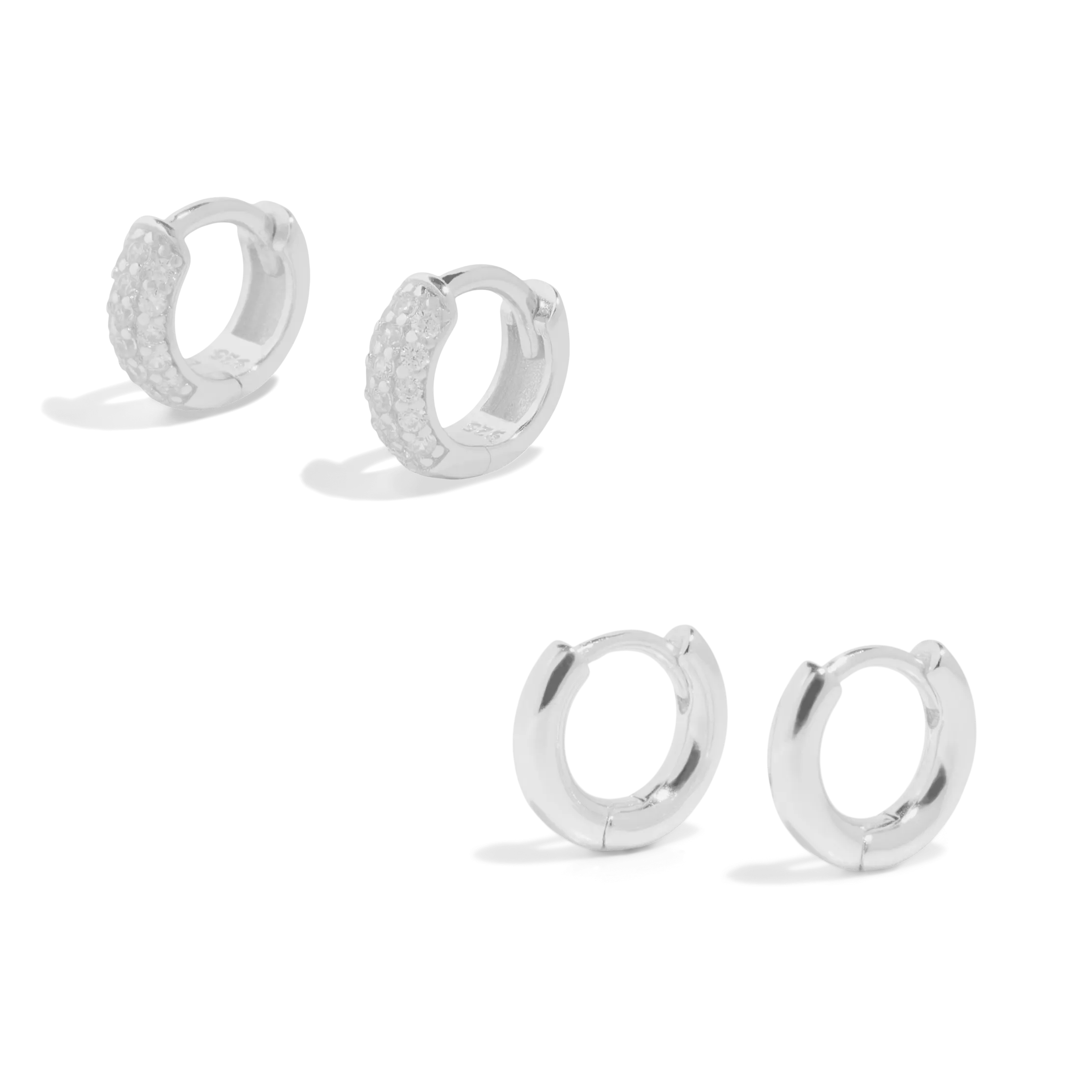 THE TREASURE HOOP SET SMALL - sterling silver