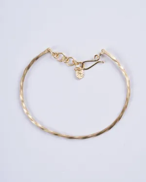 thin bias cuff 18k yg - gold