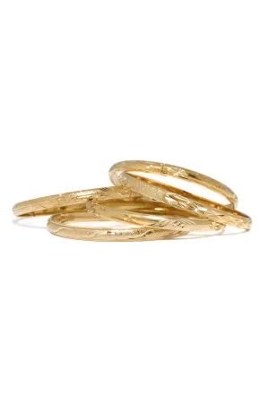 Thin Diamond Cut Bangle 3-Pack