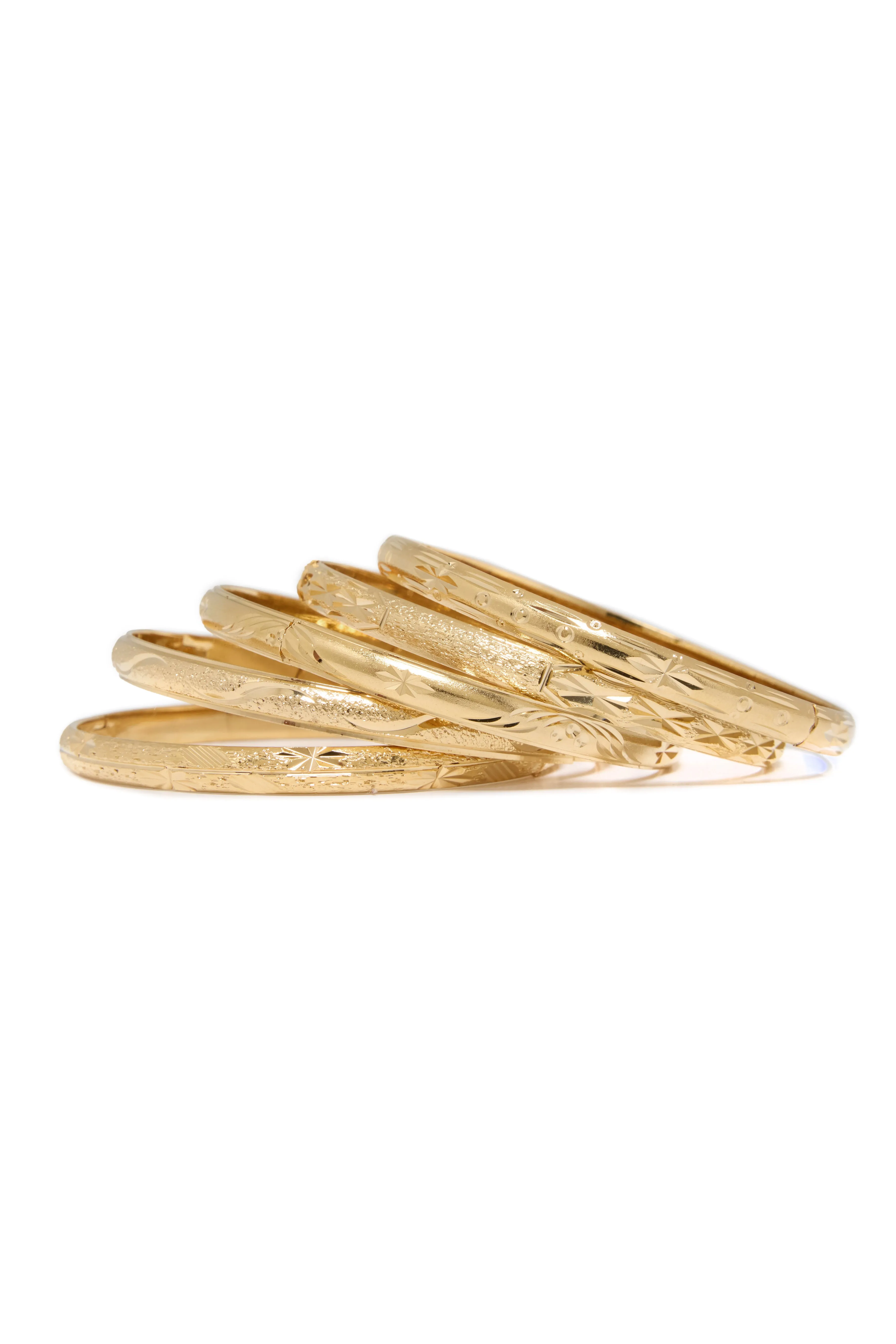 Thin Diamond Cut Bangle