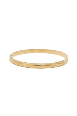 Thin Diamond Cut Bangle