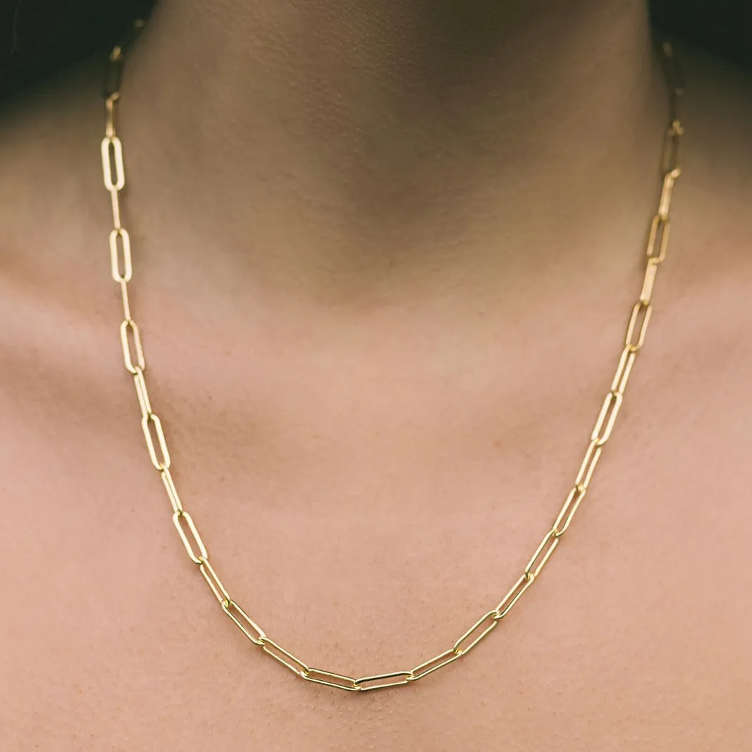 Tiffani Paperclip Link Necklace