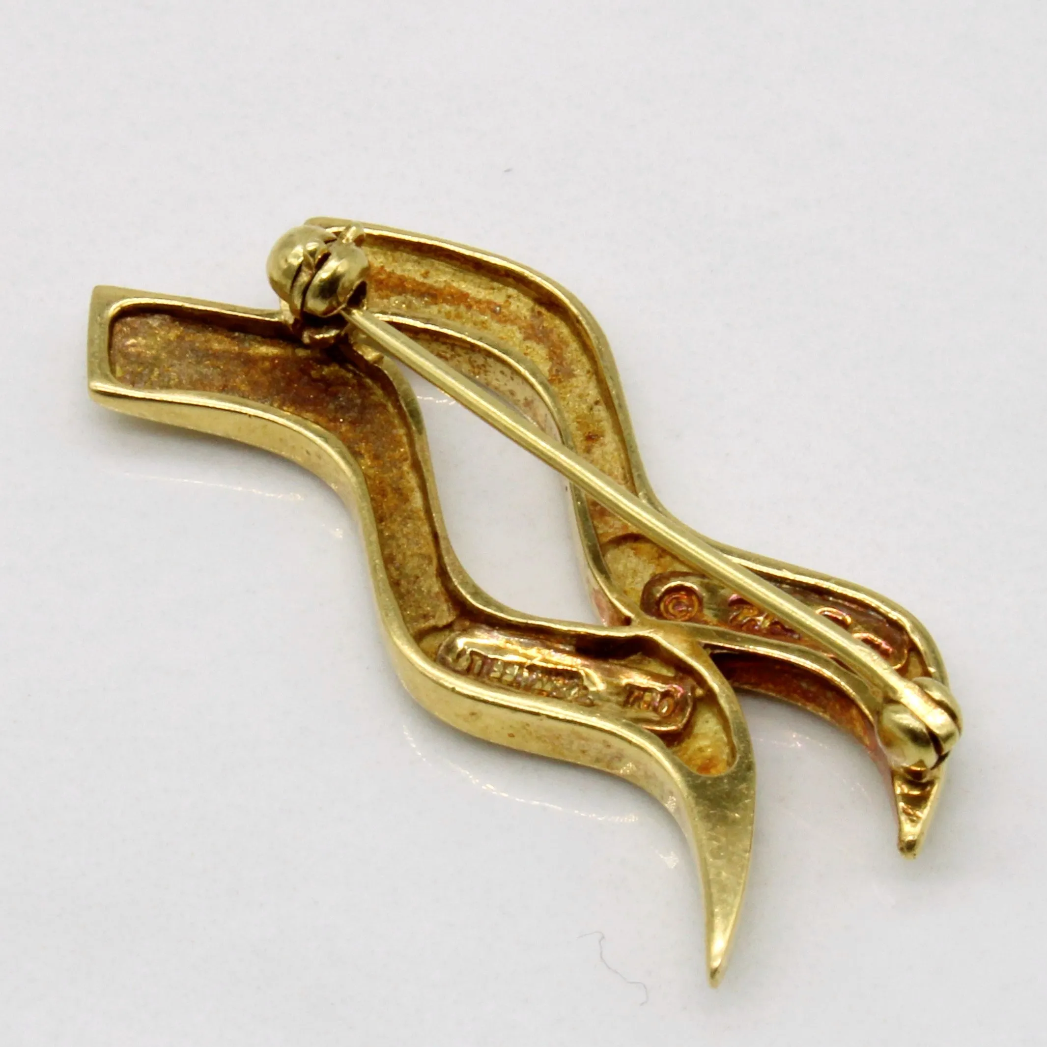 Tiffany & Co' Paloma Picasso Double Wave 18k Brooch