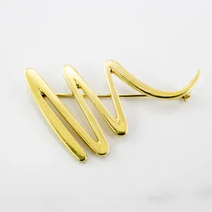 Tiffany & Co.' Paloma Picasso Zig Zag Collection Scribble 18k Brooch Circa 1983