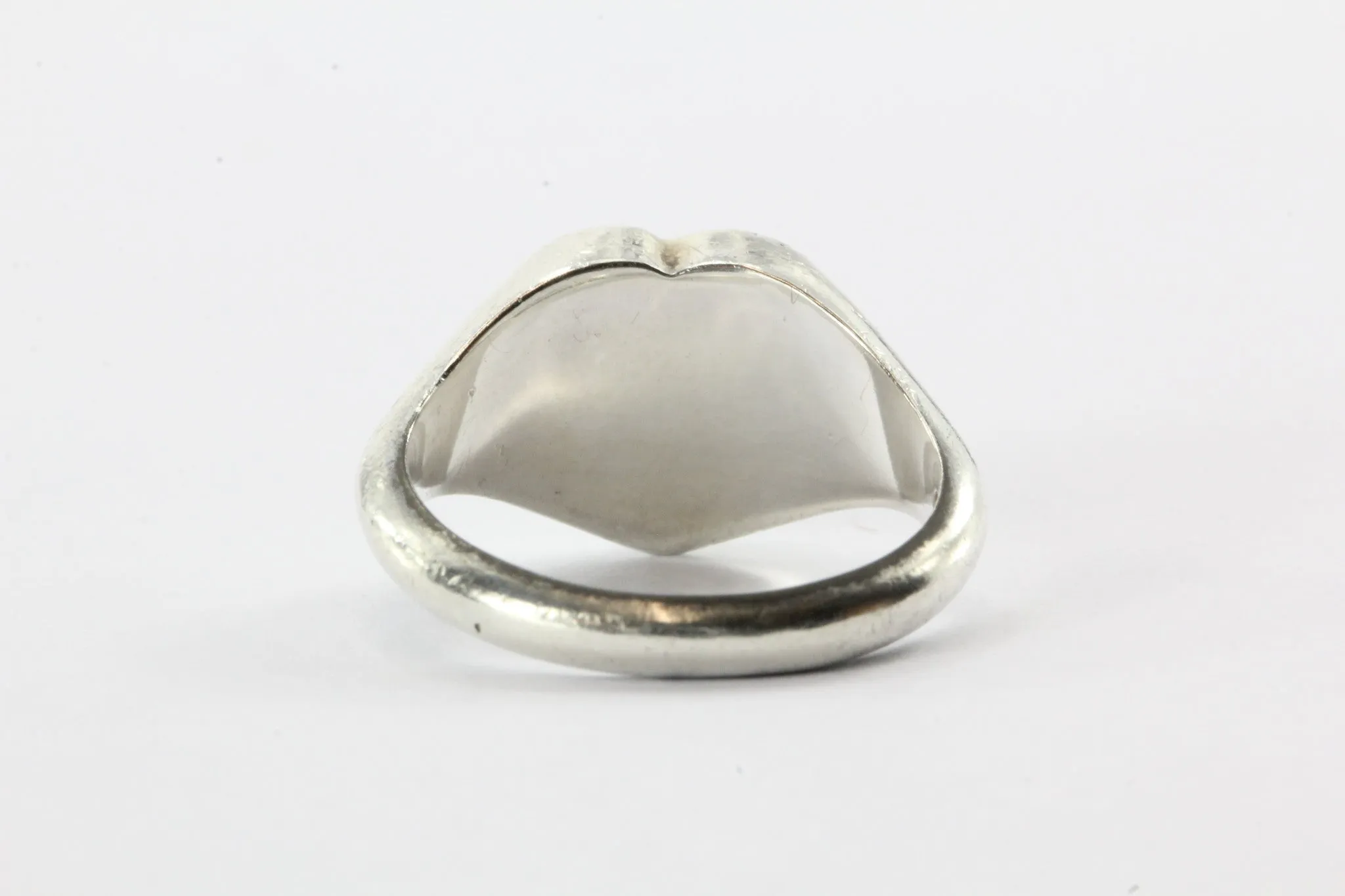 Tiffany & Co Sterling Silver Return to Tiffany Signet Heart Ring Size 5.75