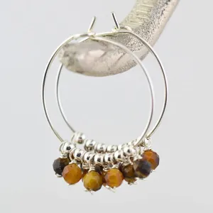 Tigers Eye Gypsy Hoops