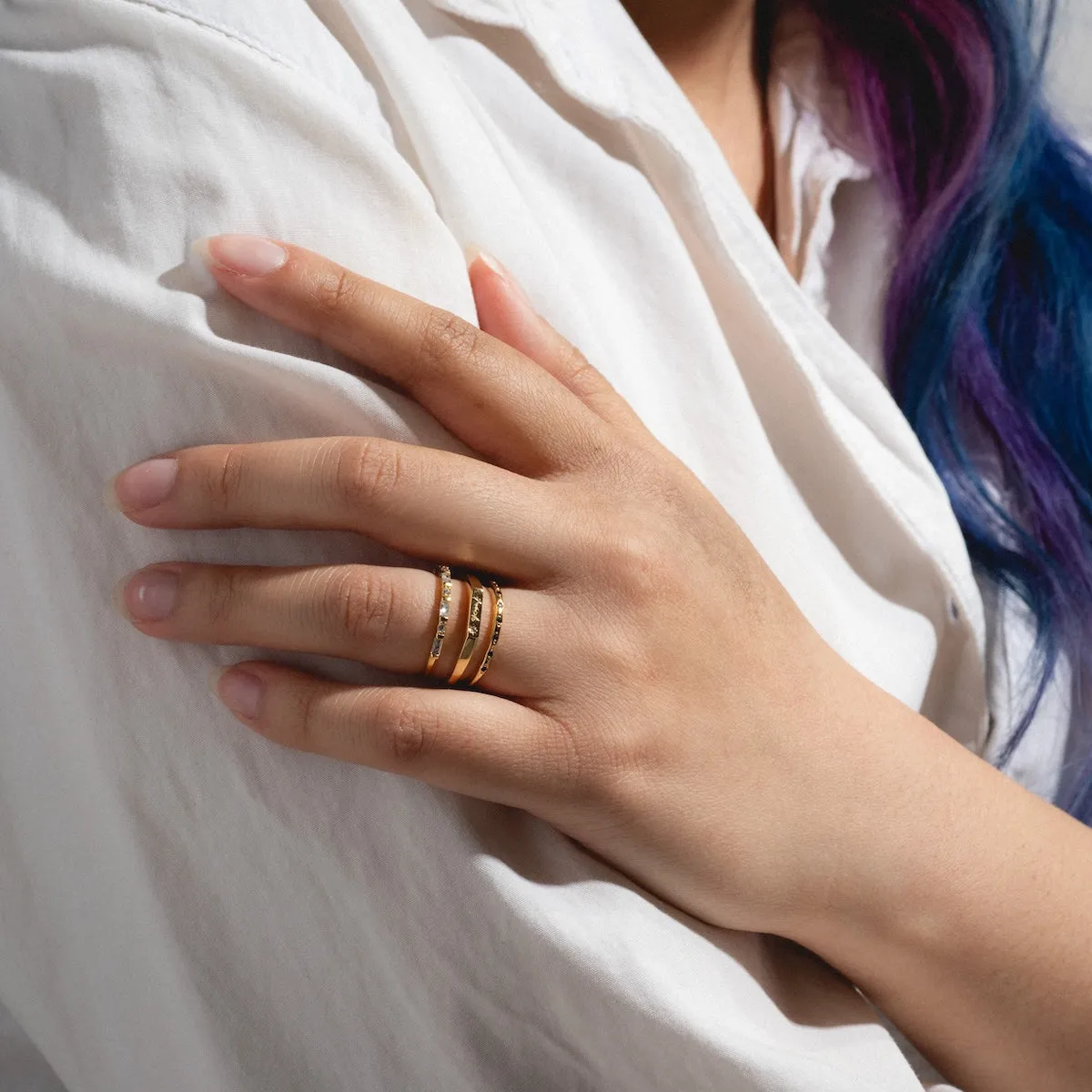 Tiny Fuck Stacking Ring Set