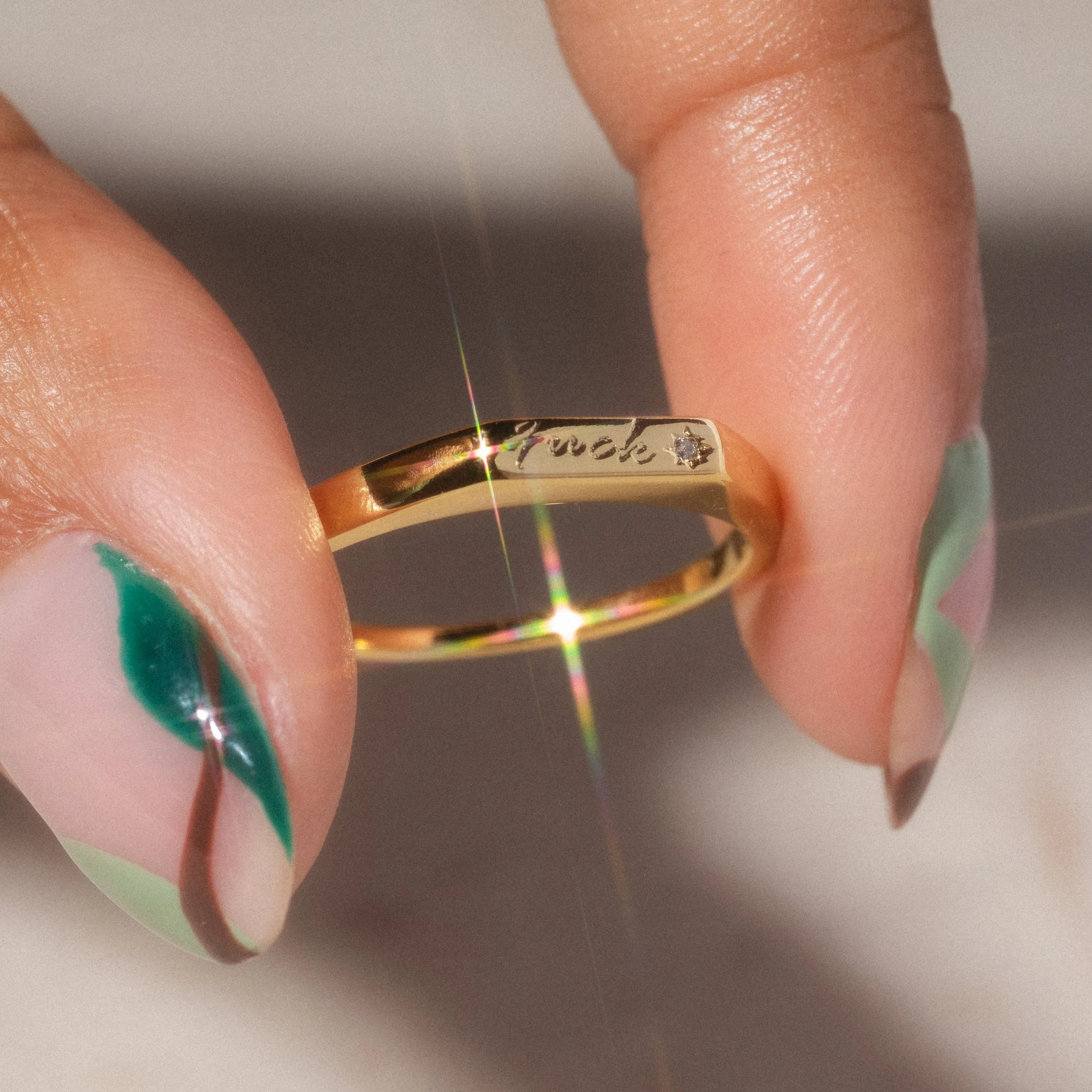 Tiny Fuck Stacking Ring Set