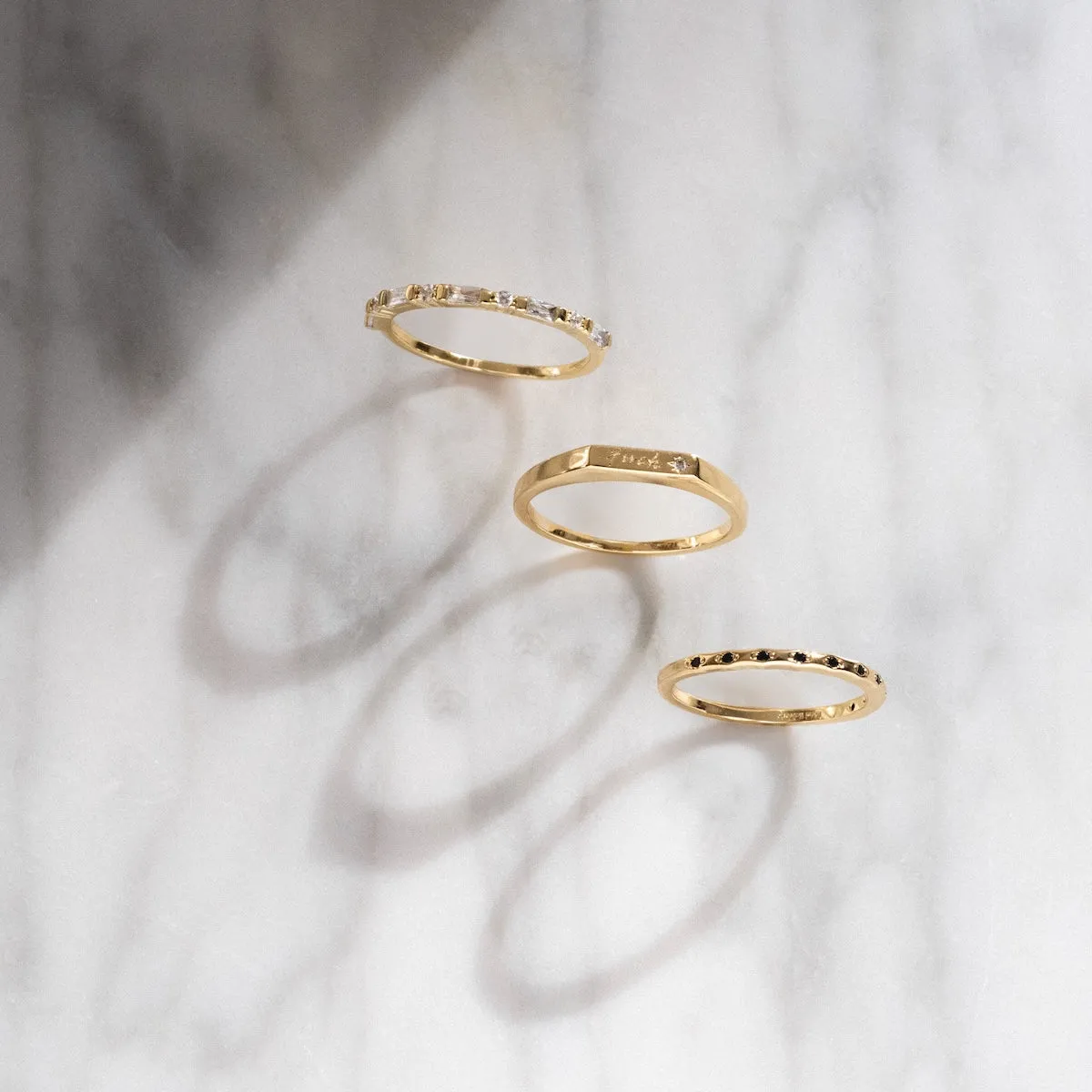 Tiny Fuck Stacking Ring Set