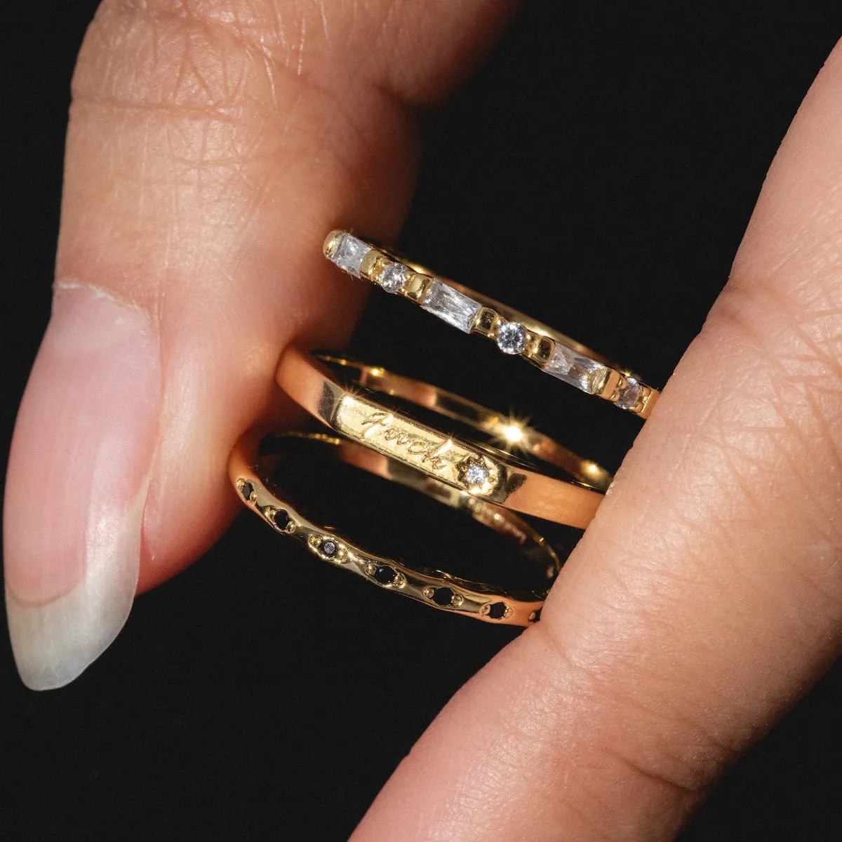 Tiny Fuck Stacking Ring Set
