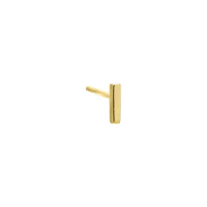 Tiny Solid Bar Stud Earring