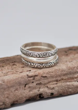 Trinity Ring Stack // Silver
