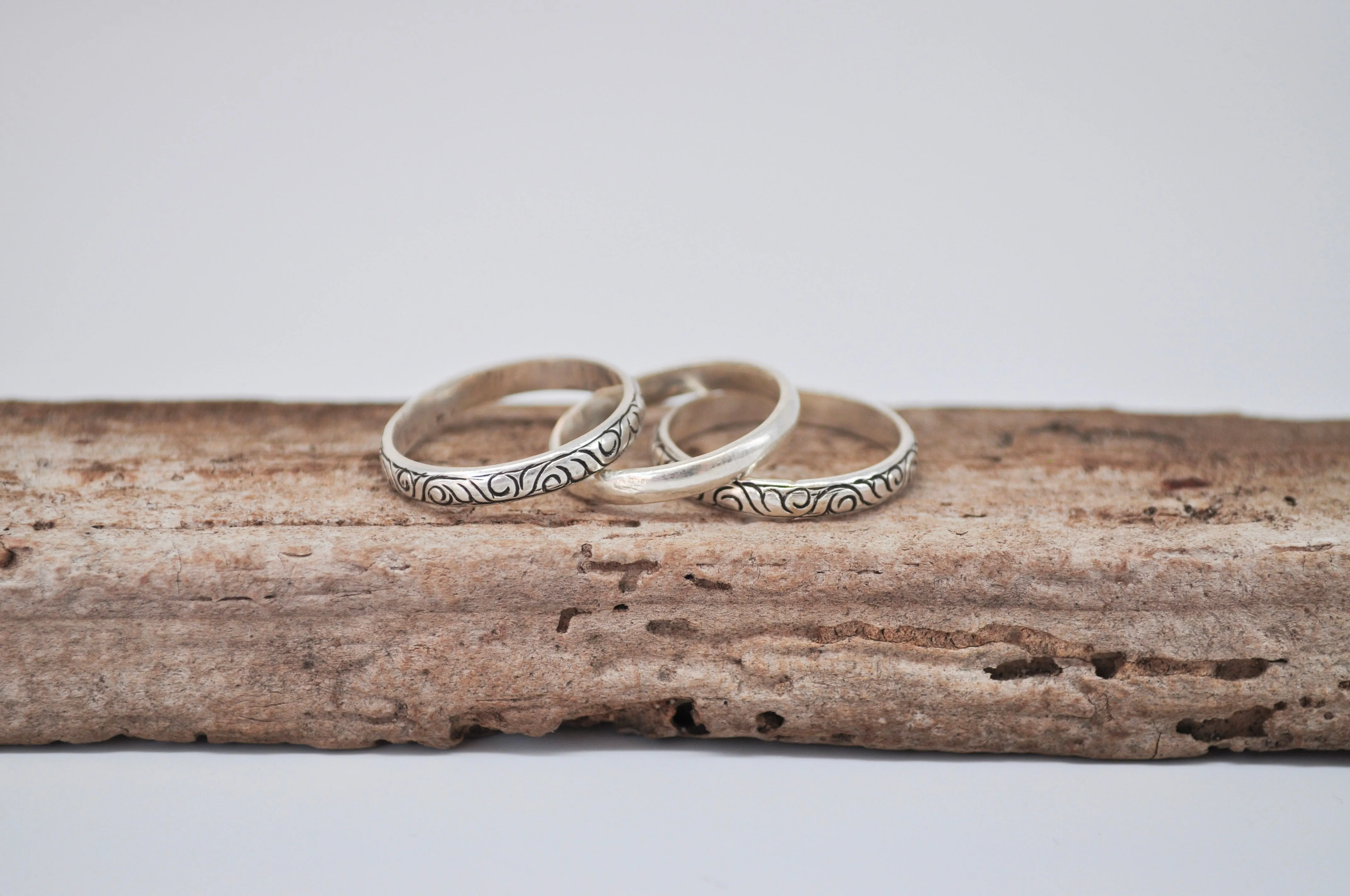Trinity Ring Stack // Silver