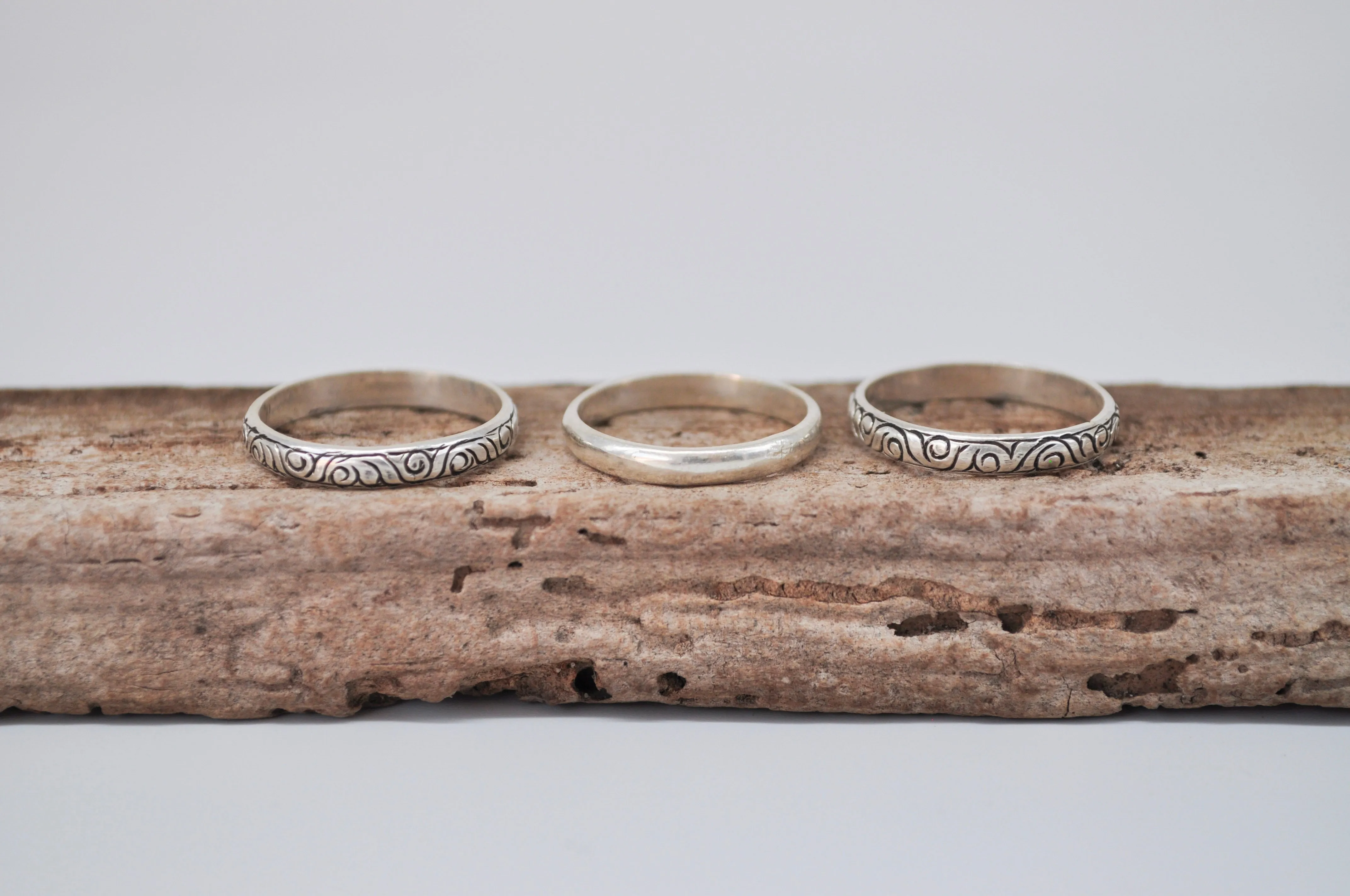 Trinity Ring Stack // Silver