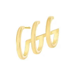 Triple Hoop Cuff Earring