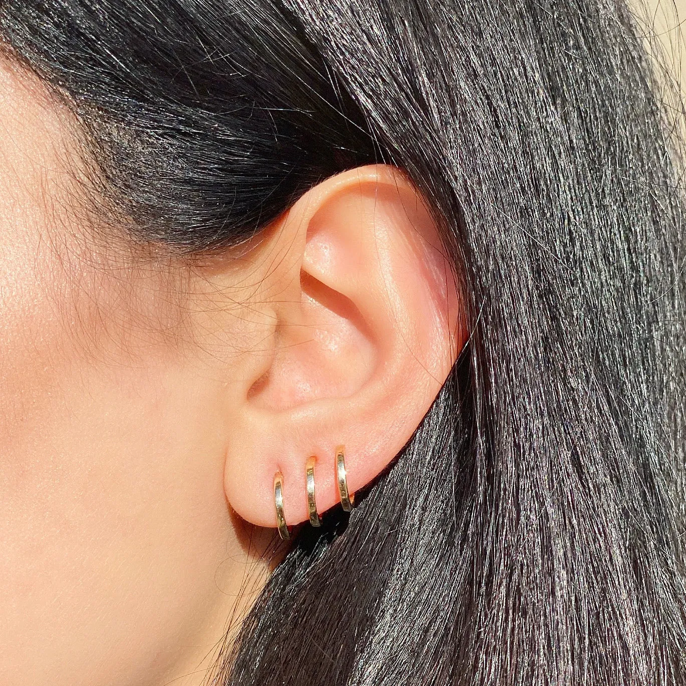 Triple Hoop Cuff Earring