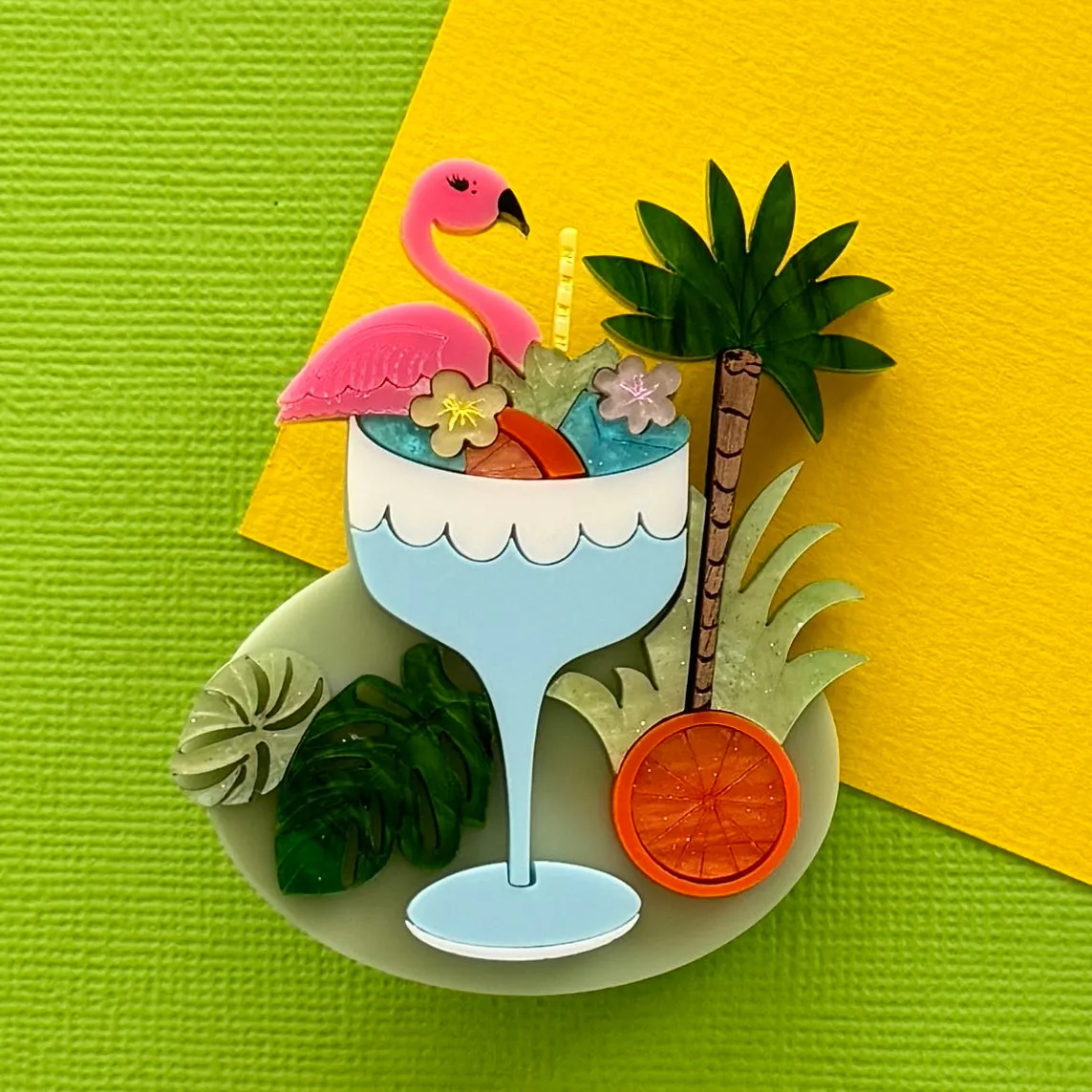 Tropical drink 🍹 - Brooch - Set of 2