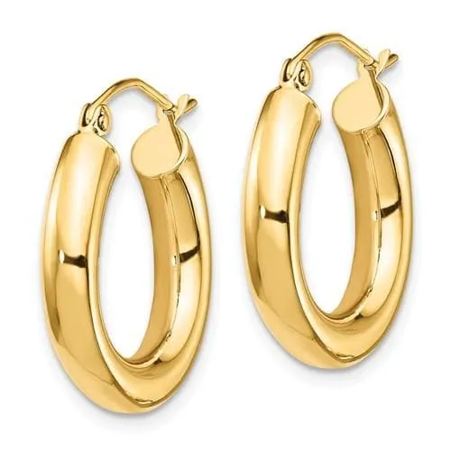 TUBE HOOP EARRINGS (4mm Width)
