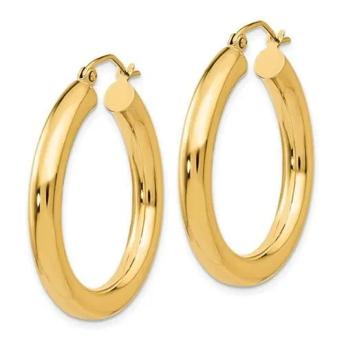 TUBE HOOP EARRINGS (4mm Width)